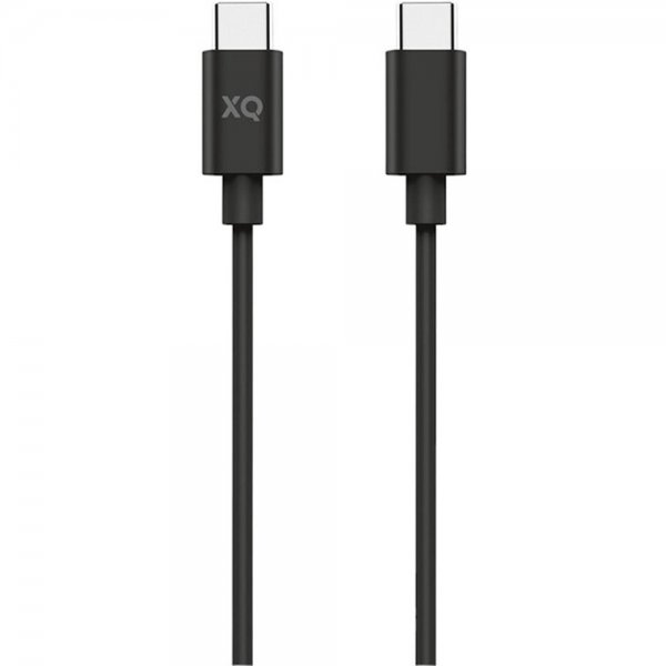 Xqisit Kabel Charge & Sync USB-C till USB-C 1m Svart