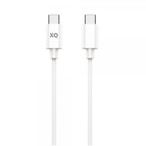 Xqisit Kabel Charge & Sync USB-C till USB-C 1m Vit
