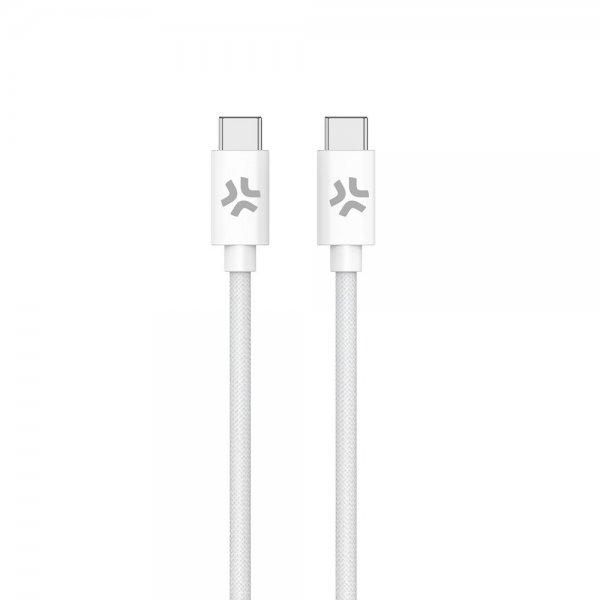 Celly Kabel Cotton Braided USB-C till USB-C 1.5m Vit