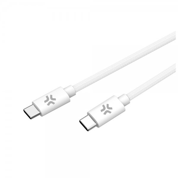 Celly Kabel Cotton Braided USB-C till USB-C 1.5m Vit