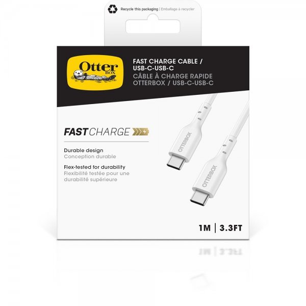 Otterbox Kabel Fast Charge Cable USB-C/USB-C 1m Vit