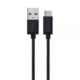 Xqisit Kabel Flätad USB-A till USB-C 1.8m Svart