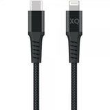 Xqisit Kabel Flätad USB-C till Lightning 2m Svart