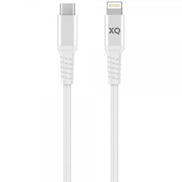 Xqisit Kabel Flätad USB-C till Lightning 2m Vit