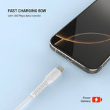 Fixed Kabel Liquid Silicone USB-A/Lightning 1.2m Vit