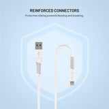 Fixed Kabel Liquid Silicone USB-A/Lightning 1.2m Vit