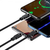 USAMS Kabel Lithe Series USB-C/USB-C 1.2 m Svart
