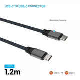 Fixed Kabel Magnetisk USB-C till USB-C 240W 1.2m