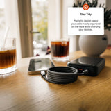 Fixed Kabel Magnetisk USB-C till USB-C 240W 1.2m