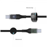 Fixed Kabel med Display USB-C/USB-C 100W 1.2m