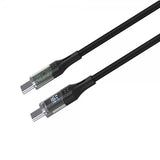 Fixed Kabel med Display USB-C/USB-C 100W 2m