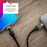 Fixed Kabel med Display USB-C/USB-C 100W 2m