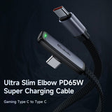 Kabel USB-C till USB-C Vinklad Mobile Gaming 1.8m