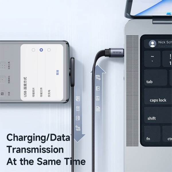 Kabel USB-C till USB-C Vinklad Mobile Gaming 1.8m
