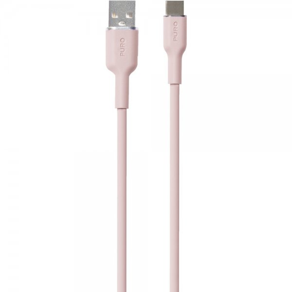 Puro Kabel Soft Charge & Sync Cable USB-A/USB-C 1.5m Rosa