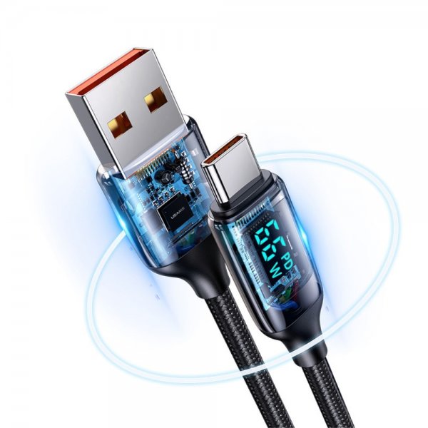 USAMS Kabel U78 Display USB-A/USB-C 1.2 m Vit
