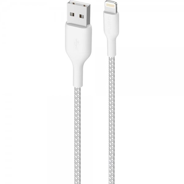 Puro Kabel Ultra Strong Fabric Cable USB-A/Lightning 2m Vit