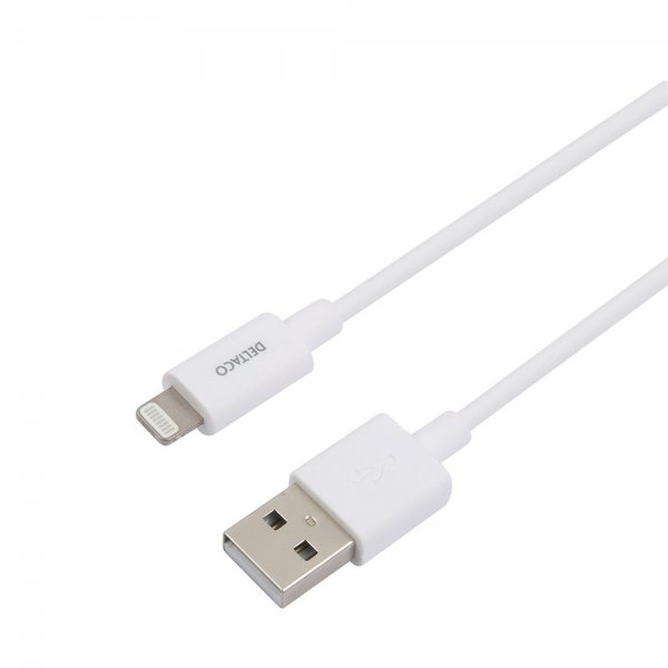 Deltaco Kabel USB-A Cable with Lightning Connector 2m Vit