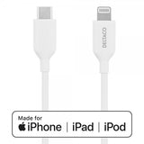 Deltaco Kabel USB-C Cable with Lightning Connector 1m Vit