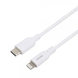 Deltaco Kabel USB-C Cable with Lightning Connector 1m Vit