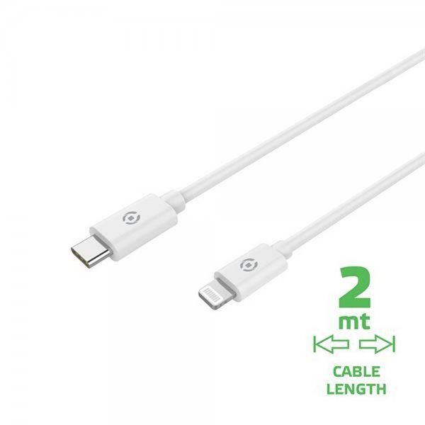 Celly Kabel USB-C till Lightning 2M Vit