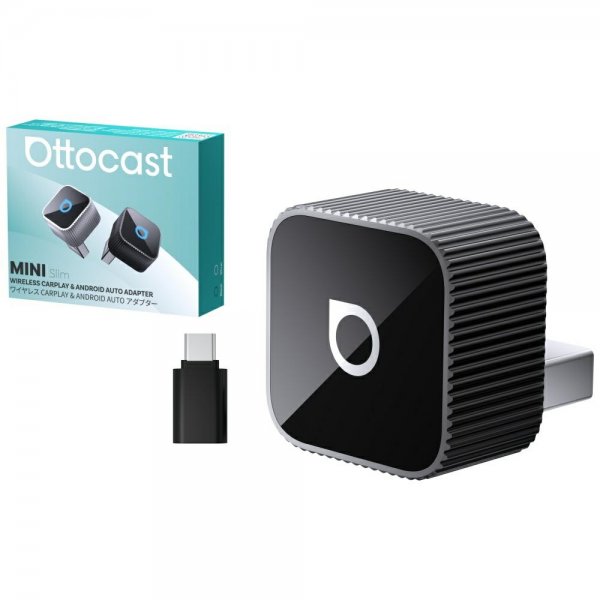 Ottocast Mini Cube Trådlös CarPlay/Android Auto Adapter Silver