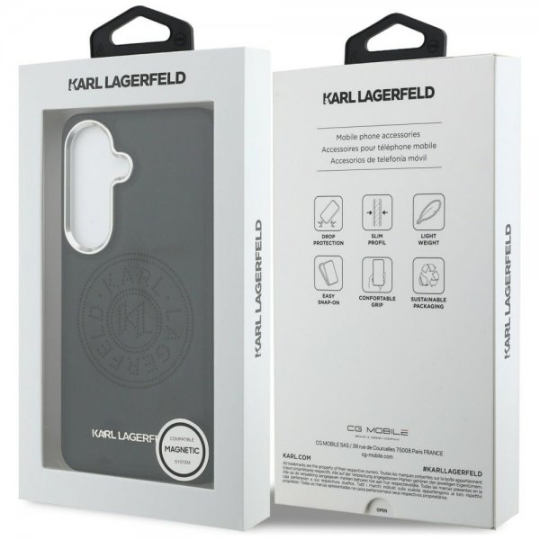 Karl Lagerfeld Samsung Galaxy S26 Skal Perforated Logo MagSafe Svart