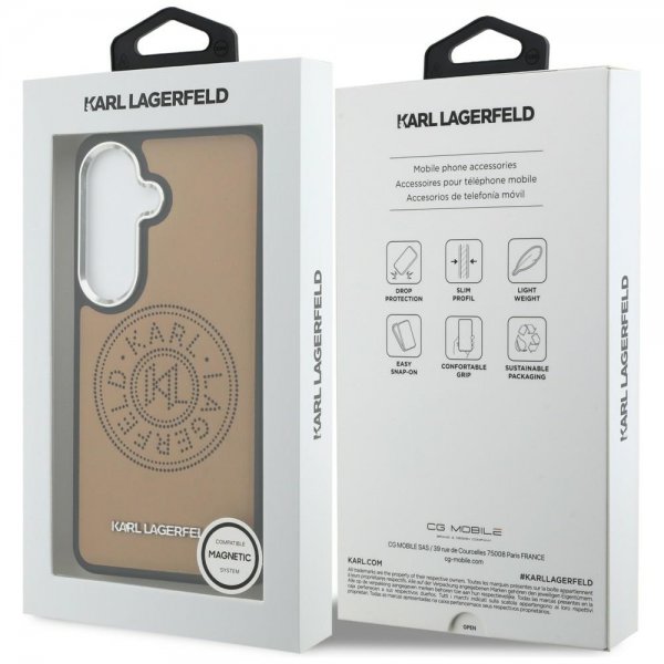 Karl Lagerfeld Samsung Galaxy S26 Skal Perforated Logo MagSafe Brun