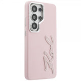Karl Lagerfeld Samsung Galaxy S26 Ultra Skal Metal Logo Grained Rosa