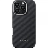 Pitaka iPhone 16 Pro Skal Ultra-Slim Case MagSafe Black/Grey Twill