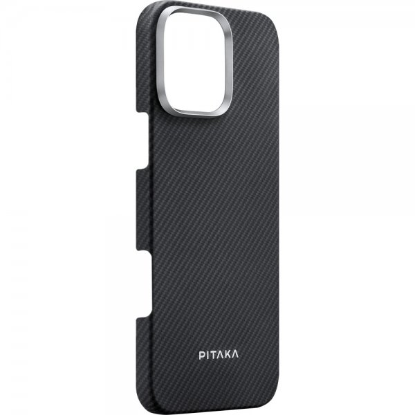 Pitaka iPhone 16 Pro Skal Ultra-Slim Case MagSafe Black/Grey Twill