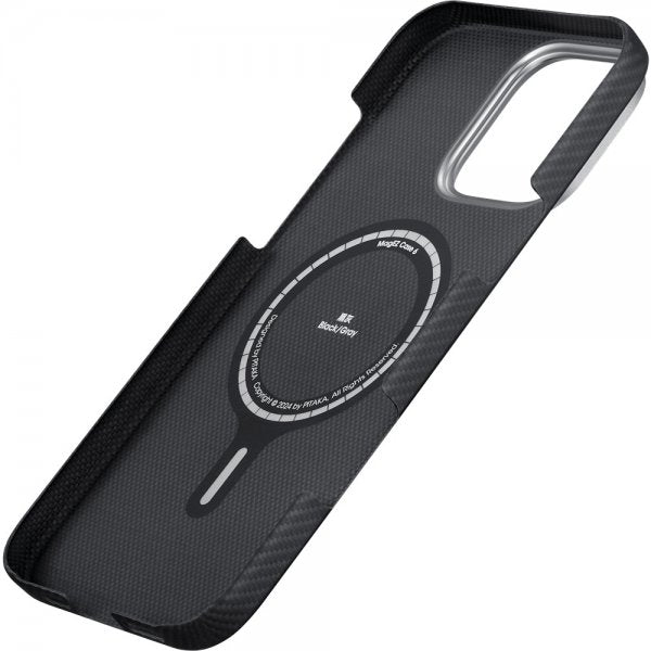 Pitaka iPhone 16 Pro Skal Ultra-Slim Case MagSafe Black/Grey Twill
