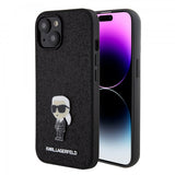 Karl Lagerfeld iPhone 15 Skal Fixed Glitter Svart