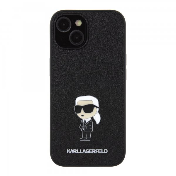 Karl Lagerfeld iPhone 15 Skal Fixed Glitter Svart