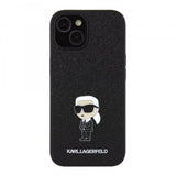 Karl Lagerfeld iPhone 15 Skal Fixed Glitter Svart