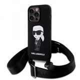 Karl Lagerfeld iPhone 15 Skal Ikonik Crossbody Svart