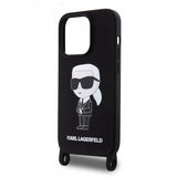 Karl Lagerfeld iPhone 15 Skal Ikonik Crossbody Svart