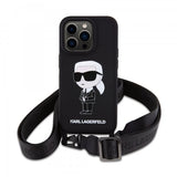 Karl Lagerfeld iPhone 15 Skal Ikonik Crossbody Svart