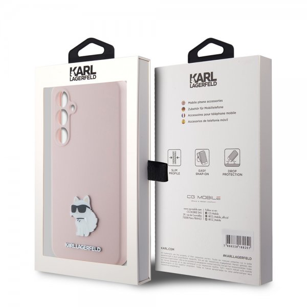 Karl Lagerfeld Samsung Galaxy S23 FE Skal Liquid Silicone Choupette Rosa