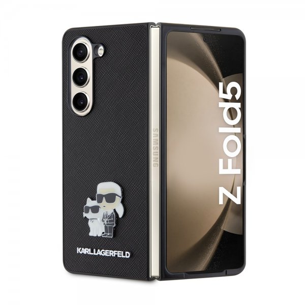 Karl Lagerfeld Samsung Galaxy Z Fold 5 Skal NFT Karl & Choupette Pin Saffiano Svart
