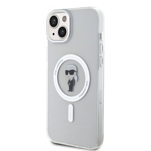 Karl Lagerfeld iPhone 15 Plus Skal Ikonik MagSafe Transparent