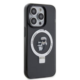 Karl Lagerfeld iPhone 15 Skal Ring Stand MagSafe Svart