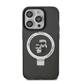 Karl Lagerfeld iPhone 15 Skal Ring Stand MagSafe Svart