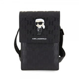 Karl Lagerfeld Wallet Phone Pouch Monogram Ikonik Svart