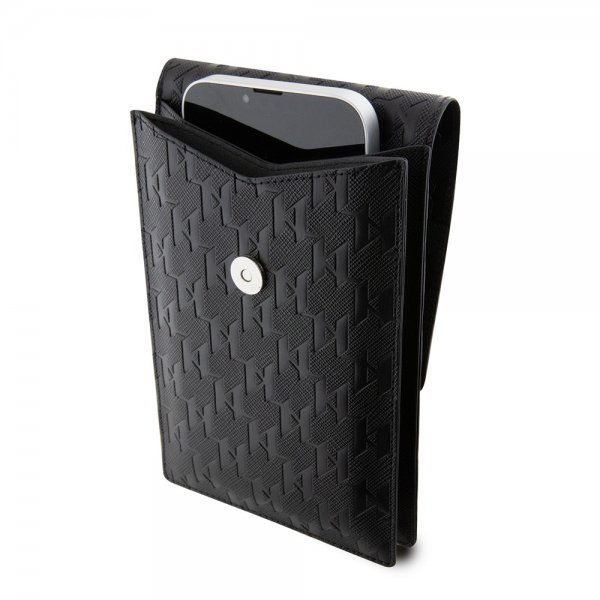 Karl Lagerfeld Wallet Phone Pouch Monogram Ikonik Svart