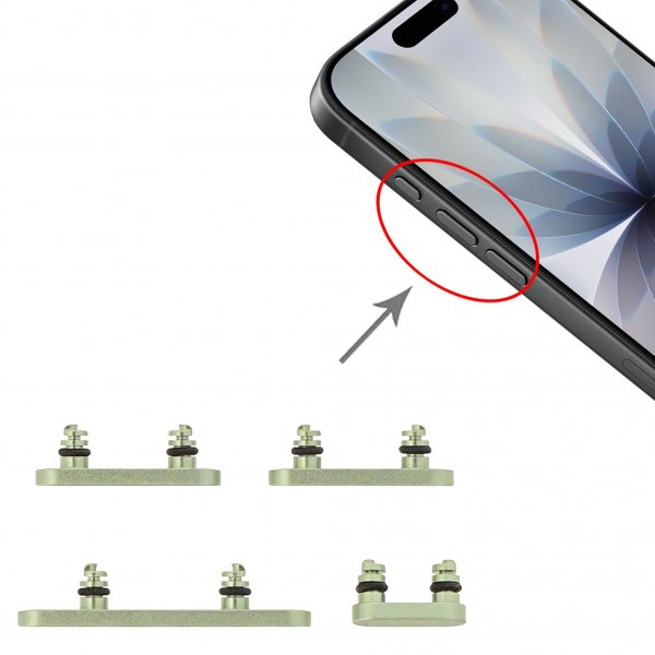 Knappsats för iPhone 17 - Grön