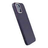 iPhone 12 Pro Max Skal Kolfibermönster Lila