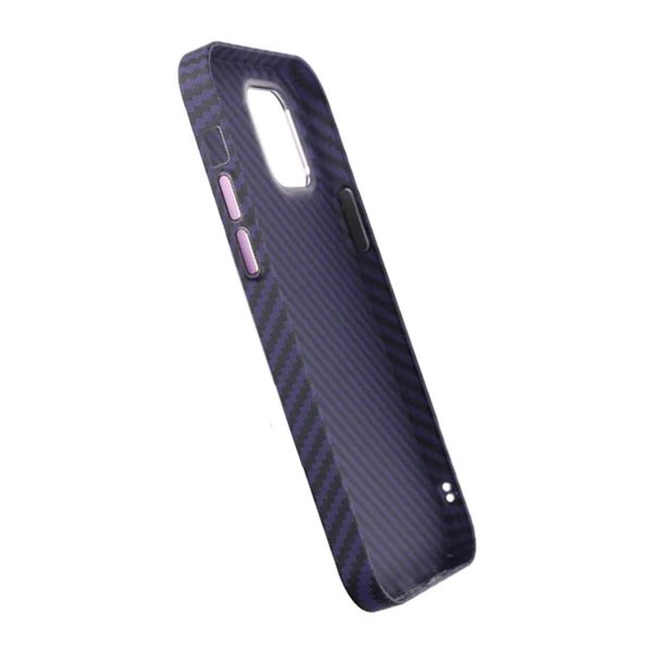 iPhone 13 Pro Skal Kolfibermönster Lila
