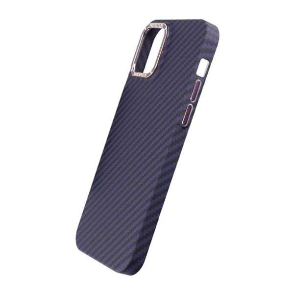 iPhone 13 Pro Skal Kolfibermönster Lila