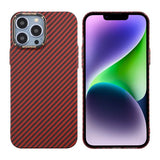 iPhone 13 Pro Max Skal Kolfibermönster Röd